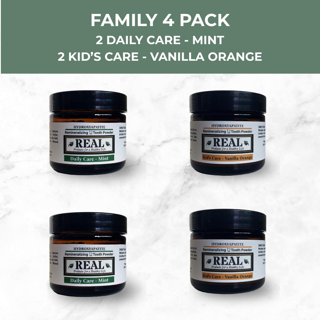Family 4-Pack Daily Care Mint (2) and Kid's Care Vanilla Orange (2)